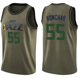 Utah Jazz Men's John Konchar Green Swingman Salute to Service Jersey