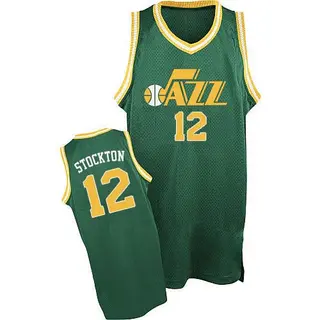 Utah Jazz Men's John Stockton Green Swingman Throwback Jersey
