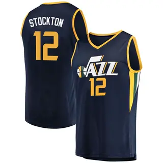 Utah Jazz Men's John Stockton Navy Fast Break Jersey - Icon Edition