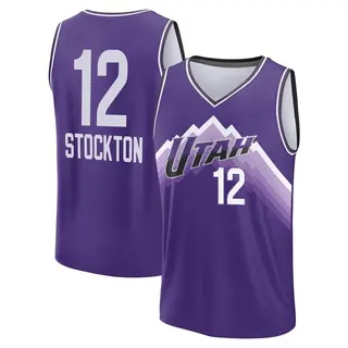 Utah Jazz Men's John Stockton Purple Fast Break 2023/24 City Edition Jersey