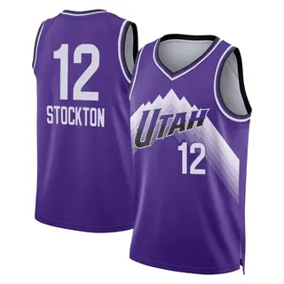 Utah Jazz Men's John Stockton Purple Swingman 2023/24 City Edition Jersey