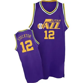 Utah Jazz Men's John Stockton Purple Swingman Throwback Jersey