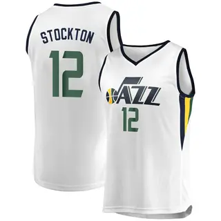 Utah Jazz Men's John Stockton White Fast Break Jersey - Association Edition