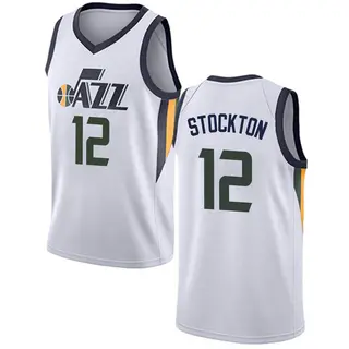 Utah Jazz Men's John Stockton White Swingman Jersey - Association Edition