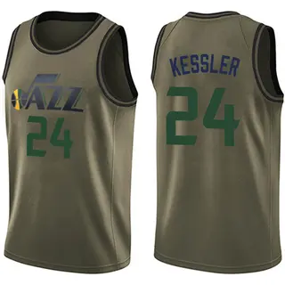 Utah Jazz Men's Walker Kessler Green Swingman Salute to Service Jersey