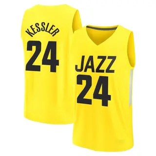 Utah Jazz Men's Walker Kessler Yellow Fast Break 2022/23 City Edition Jersey
