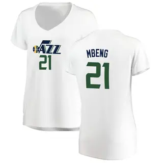 Utah Jazz Women's Bez Mbeng White Fast Break Jersey - Association Edition