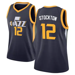 Utah Jazz Women's John Stockton Navy Swingman Jersey - Icon Edition