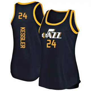 Utah Jazz Women's Walker Kessler Navy Fast Break Tank Jersey - Icon Edition