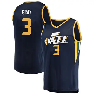Utah Jazz Youth Hayden Gray Gray Fast Break Navy Jersey - Icon Edition