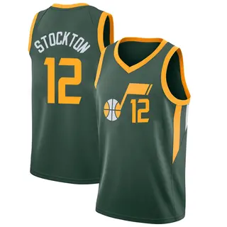 Utah Jazz Youth John Stockton Green Swingman 2018/19 Jersey - City Edition