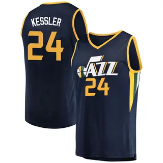 Utah Jazz Youth Walker Kessler Navy Fast Break Jersey - Icon Edition
